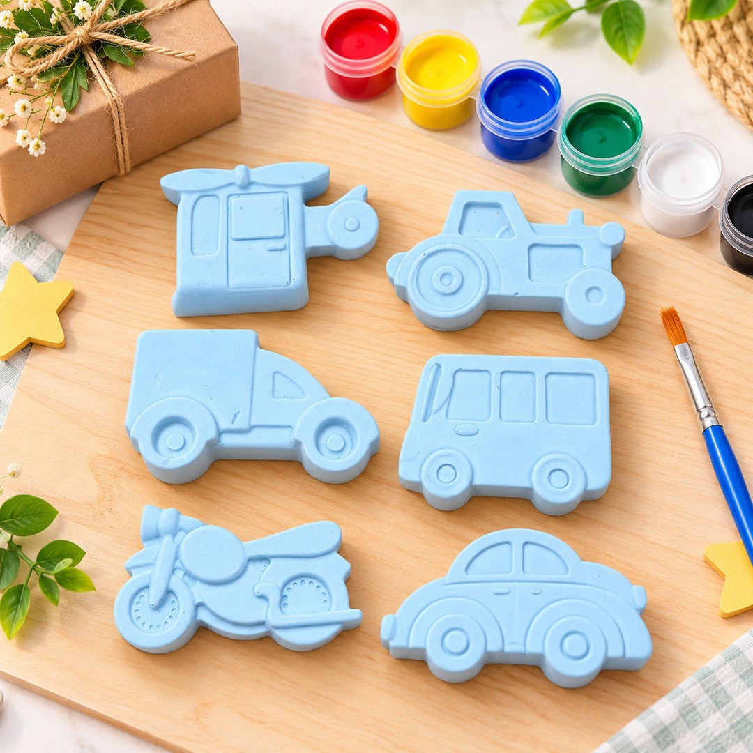 Brainy-Doo 6-in-1 vehicle painting mould set