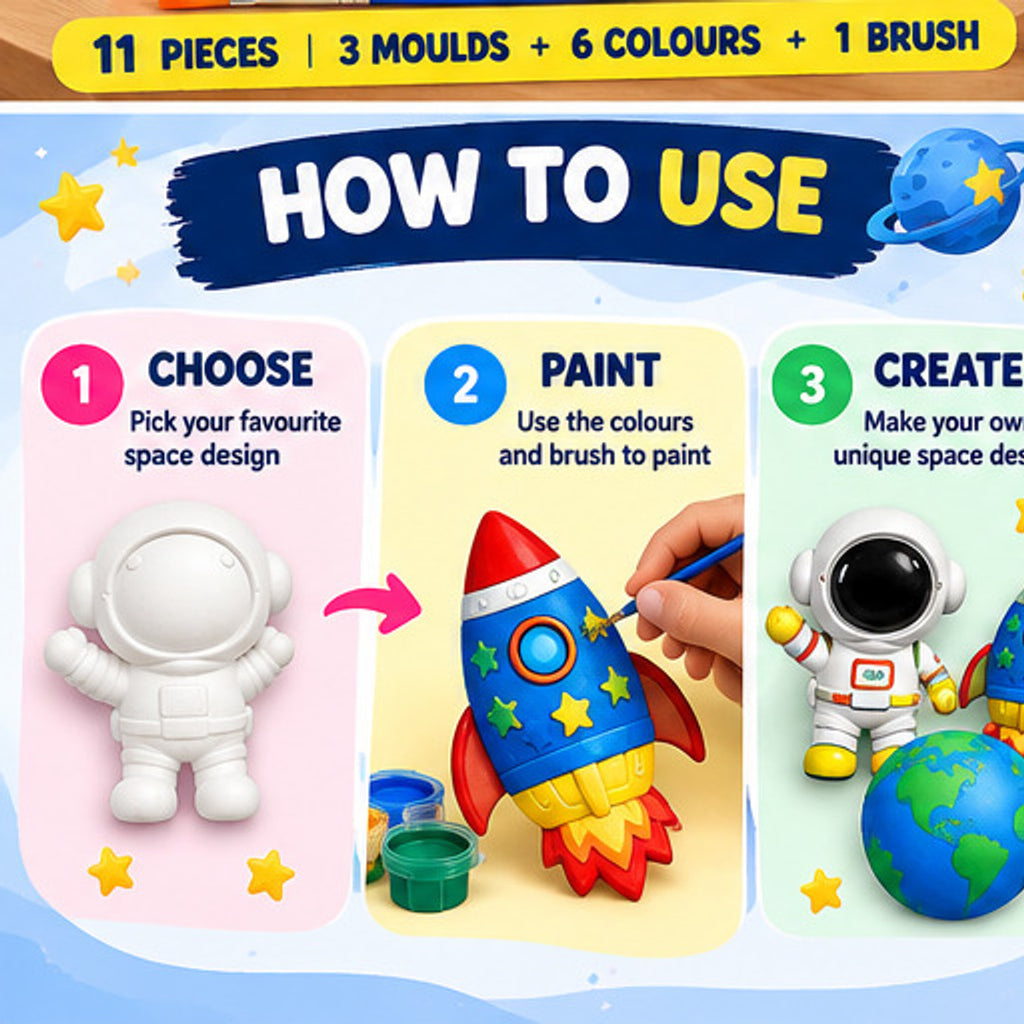 Painted space figures