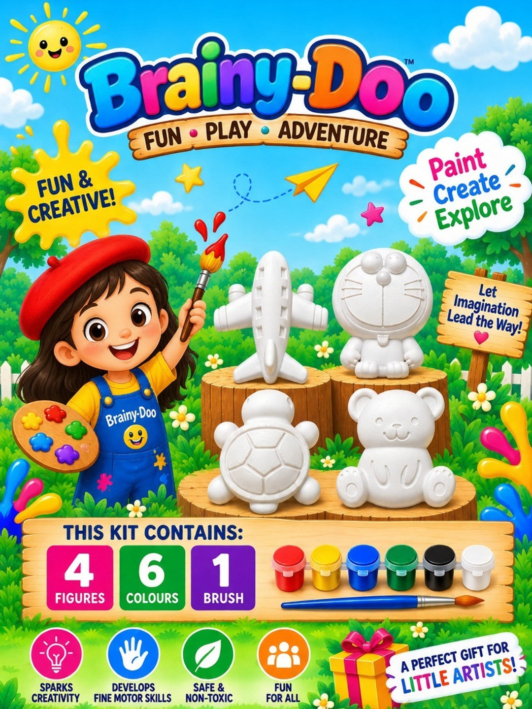 Brainy-Doo paint your own figures kit